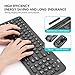 Wireless Keyboard and Mouse Combo,Rii 2.4GHz Full-Size Compact Wireless Mouse Keyboard with Numeric Keypad for Laptop/PC- Round Keycaps (Black)