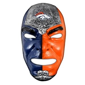 Franklin Sports NFL Denver Broncos Fan Face Mask – Team Fan Masks for NFL Football Games and Tailgates – Sports Fan Face Mask – Face Paint Masks