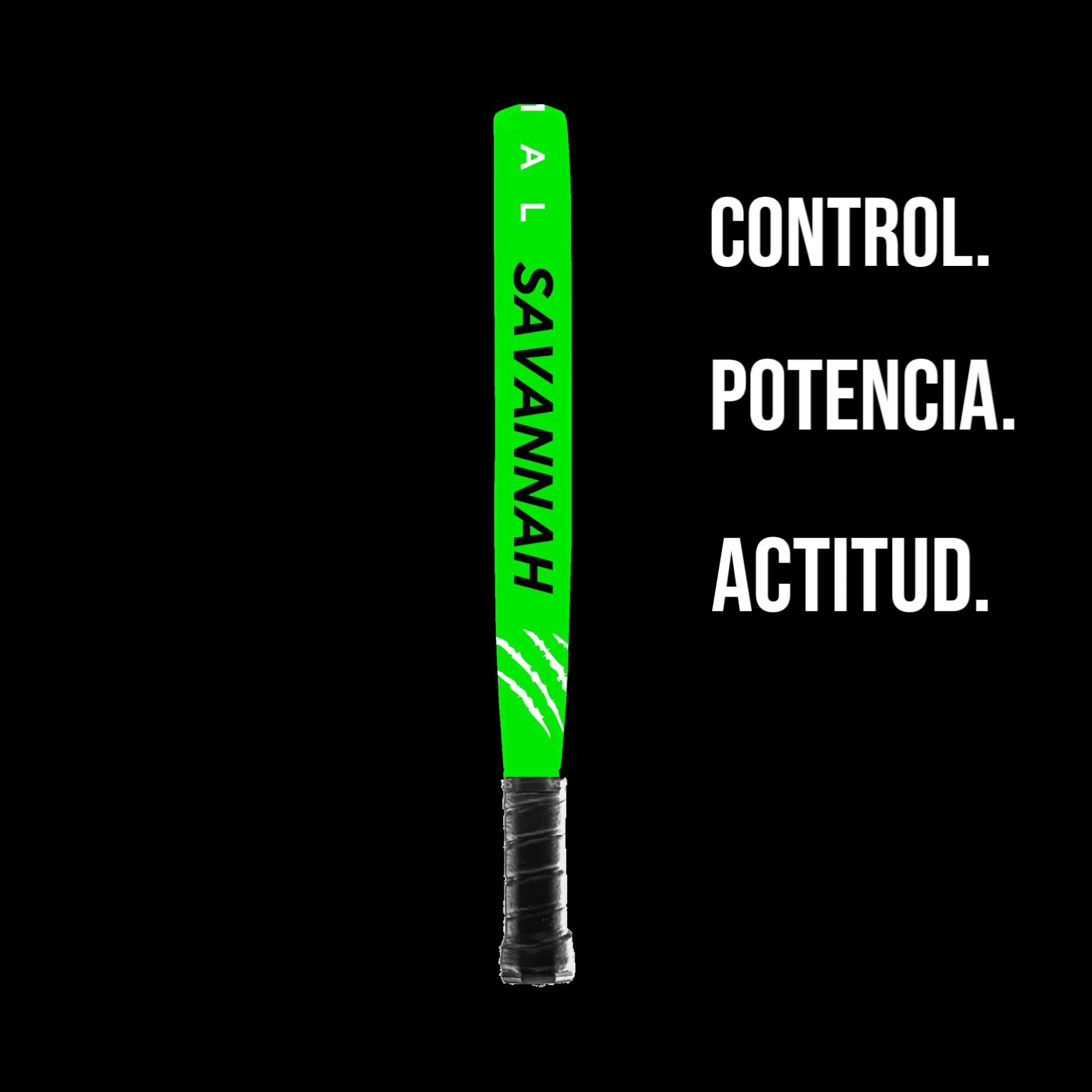 Pala de Pádel Savannah 12K Carbono - Fabricada en España - Goma MultiEva - Forma Lágrima - Nivel Intermedio y Profesional - Potencia y Control