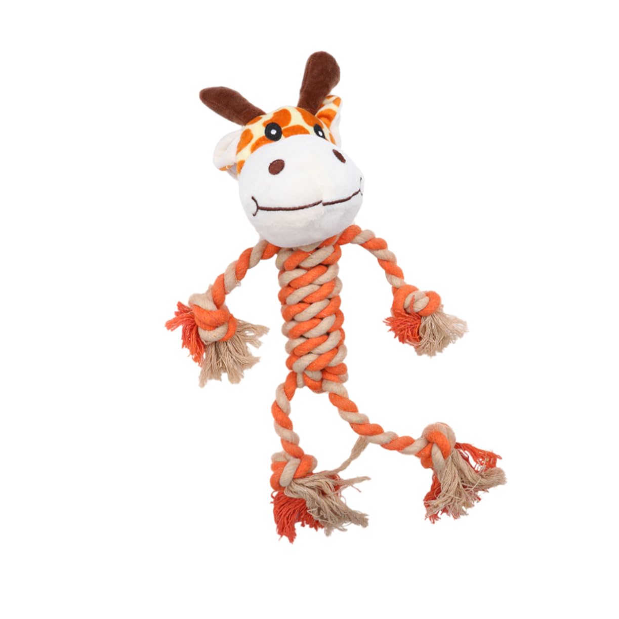 Abaodam Cute Pet Cotton Rope Toy Dog Woven Plush Toy for Chewing Grabbing Playing