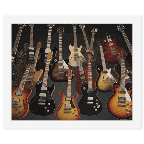 Kit de pintura por números de guitarras para decorar el hogar y relajarse en casa