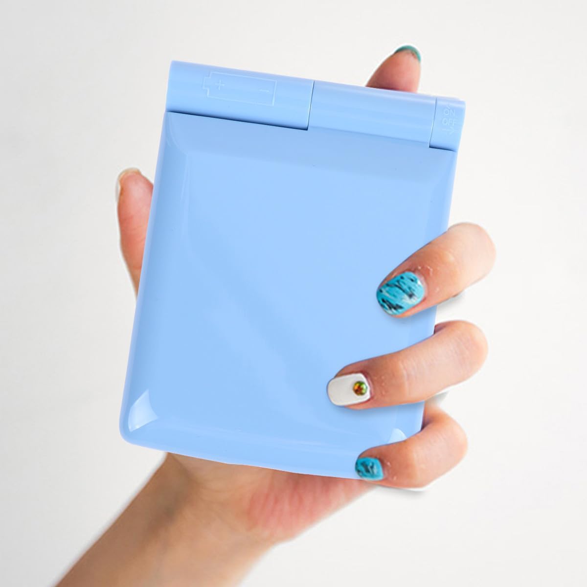 Foldable LED Makeup Mirror Portable Double Sided Pocket Mirror image 5