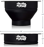 Vista 6 de La original Proper Popper - Palomera de microondas, fabricada en silicona, con cuenco plegable sin BPA y apta para lavavajillas - (Negro)