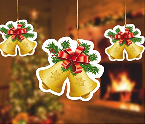 TOYXE Paper Hanging Merry Christmas Bells Decoration Pack of 10 Pcs - Image 5