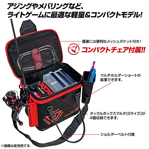 [DRESS]バッカンミニPLUS(コンパクトチェアー付き)ブラック/グレー 17L ロッドホルダー 釣り 収納 タックルバッグ タックル BOX ケース コンテナ 釣りセットfishing バケツ 小 4枚目