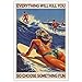 Vintage Surfing Canvas Wall Art Everything Will Kill You So Choose Something Fun Poster Sexy Girl Beach Surfers Lovers Prints Painting For Home Dorm Living Room Bar Cart Wall Decor 12x16in Unframed