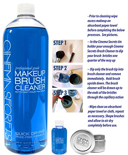 CINEMA SECRETS Professional Brush Cleaners And TIN Brush Cleaner Holder Value Set