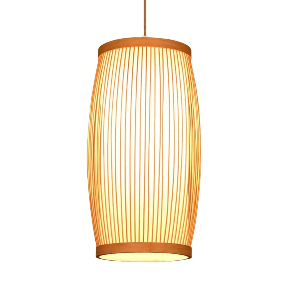 LYMSXAZOU Bamboo Rattan Chandelier Weaving Pendant Lighting Bedside Small Ceiling Light Fixtures Lamp Shades Weave E27 Fixture Japanese Style Front Desk Bar Restaurant