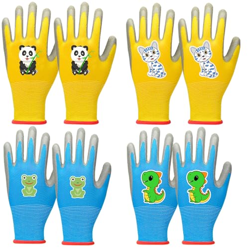 Senyanoe 4 Paar Gartenhandschuhe Kinder,Kinder Handschuhe Garten,Arbeitshandschuhe kinder,Schutzhandschuhe Handschuhe für Mädchen und Jungen (3-6Y) Senyanoe 4 Paar Gartenhandschuhe Kinder,Kinder Handschuhe Garten,Arbeitshandschuhe kinder,Schutzhandschuhe Handschuhe für Mädchen und Jungen (3-6Y)