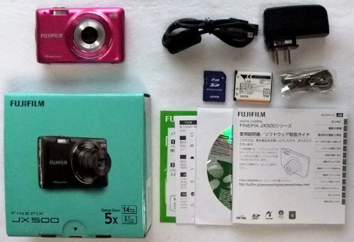 稼働品⁉️Fujifilm JX500 14MP ピンク コンパクトデジタルカメラ 書き溜め space: FUJIFILM FinePix JX500