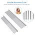 Cafhelp 2 Pack Dog Combs with Rounded Ends Stainless Steel Teeth, Cat Comb for Removing Tangles and Knots, Professional Grooming Tool for Long and Short Haired Dog, Cat and other pets, 6.3IN/7.4IN