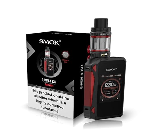 SMOK G-PRIV 4 230W Kit with TFV18 Mini Tank: Power and Performance in a Compact Design (Black Leather) 2mL SMOK Vape E Cigarette Kit No Nicotine