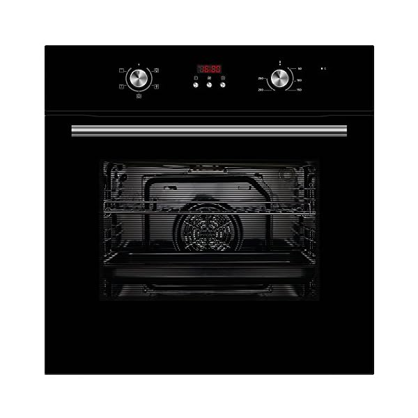 Cookology 60cm Fan Forced Oven with Digital Timer & Built-in Touch Control Black Ceramic Hob Pack - Image 3
