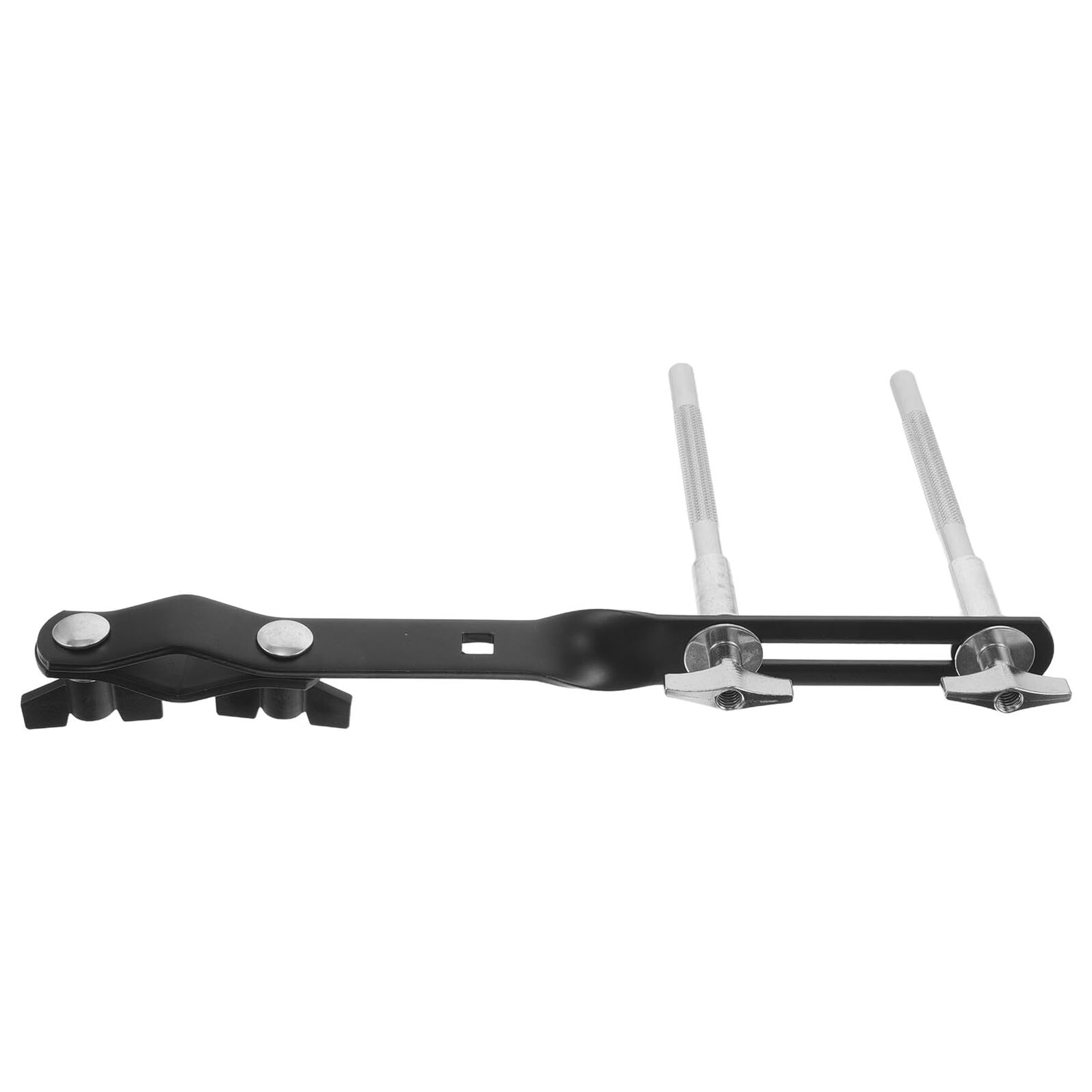 ibasenice Soporte Ajustable para Cencerro con Doble Poste y Brazo Largo, Soporte de Percusión para Estudio y Escenario