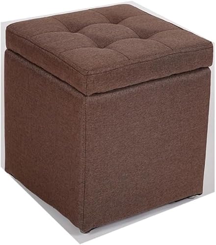 Nozuma ブラウン P フットスツール 収納スペース付き 多機能 家庭用 玄関靴交換・リビング・子供用兼用