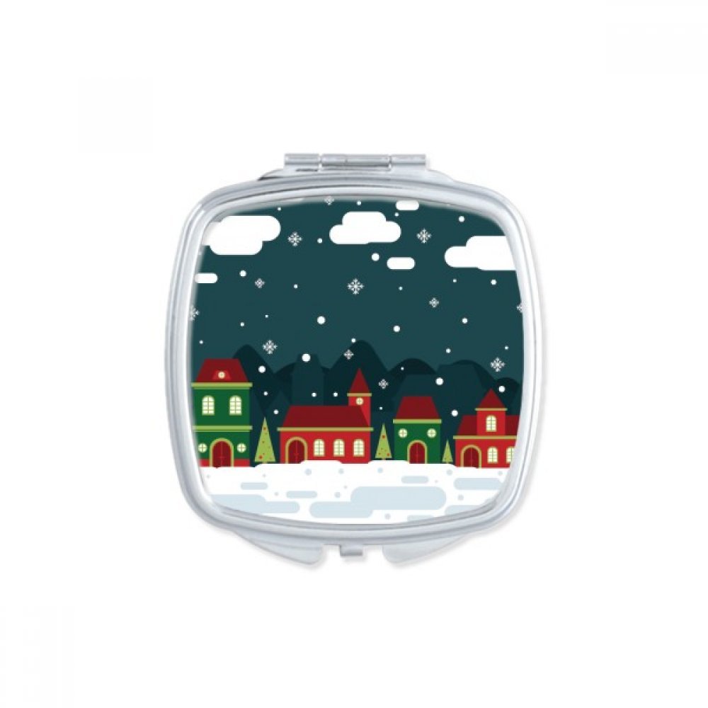 Miroir de Poche Flocon de Neige Idée Cadeau Idéal Carré Mignon