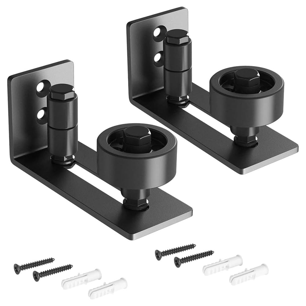 UDSKNV[KSL Adjustable Roller Floor Guide for Sliding Barn Door for Bottom 8 Setup Options for DIYers Guide Stay Roller