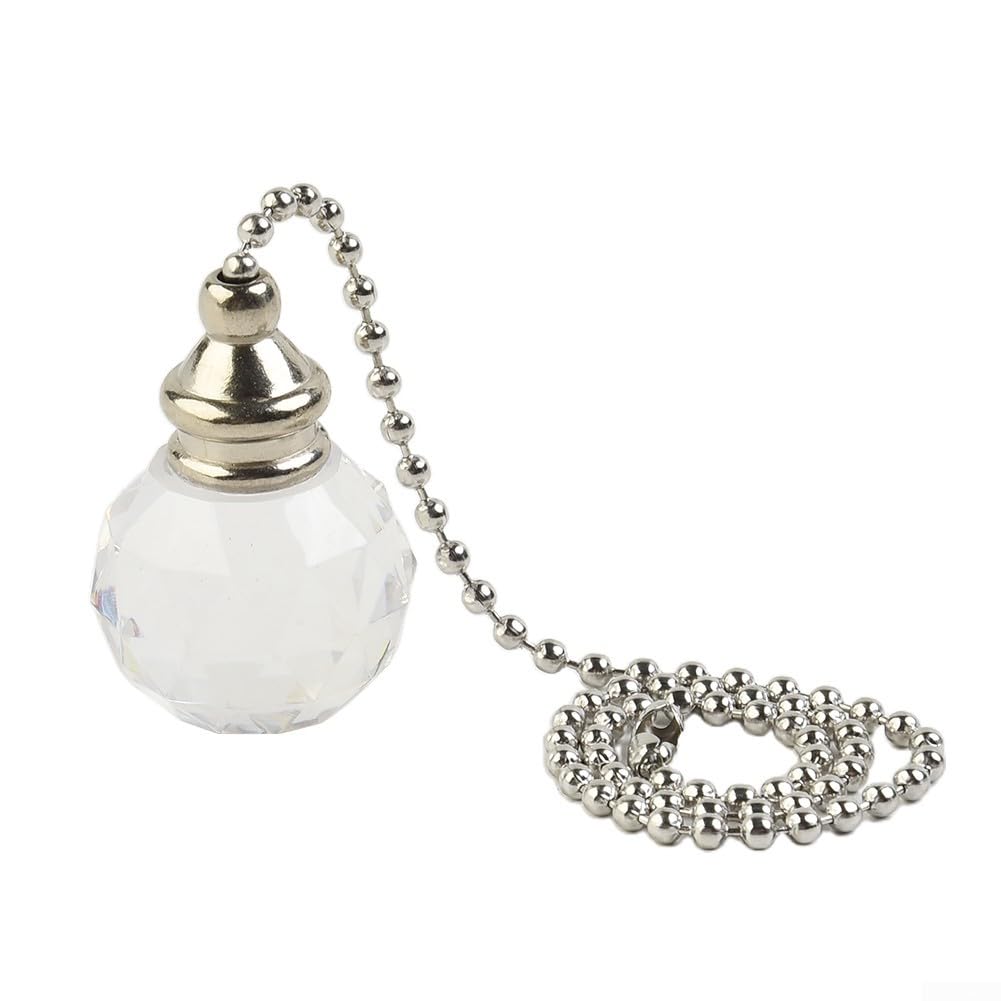 Acrylic for CRYSTAL Ball Light Pull Chain Pull Cord Handle for Ceiling Light Fan Switch(Transparent)