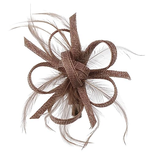 McBURN Clip Fascinator Women Taupe One Size