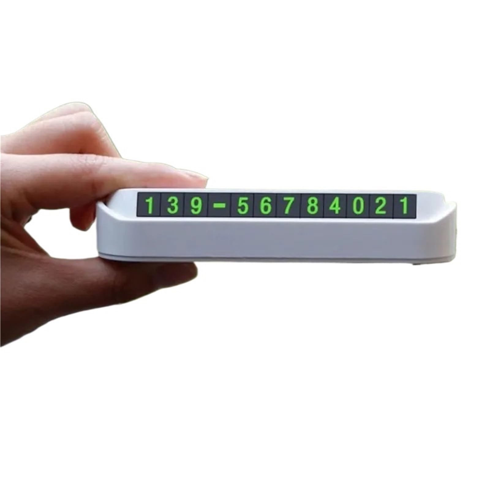 Car Phone Number Card Temporary Parking Plate Telephone Park Stop Automobile Accessories Car-Styling 13x2.5cm for Car(White)