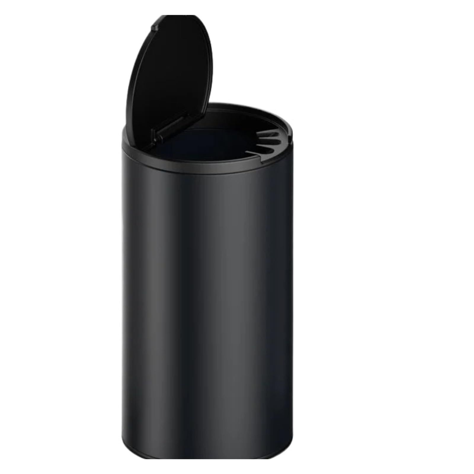 Car Bin Car Ashtray Creative Aluminum Alloy With Lid Automotive Ash Cartridge Trash Can Automatically Extinguish Smoke Cars Rubbish Bins(Black)