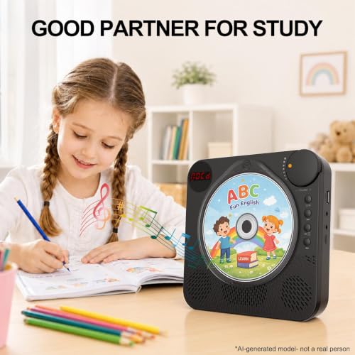 Image of Portable CD Player with Bluetooth 5.4 for Daily Home Use & Gift,Exercise