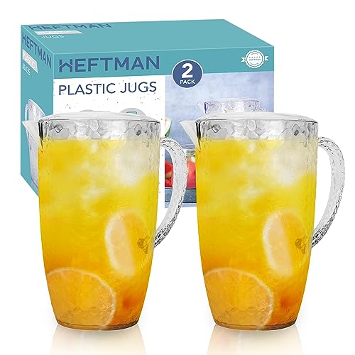 Brocche Miscelatrici 2L Con Stantuffo E Spazzola: Perfette Per Succhi E Frullati, 2 Pezzi Con Coperchio Ermetico - 4