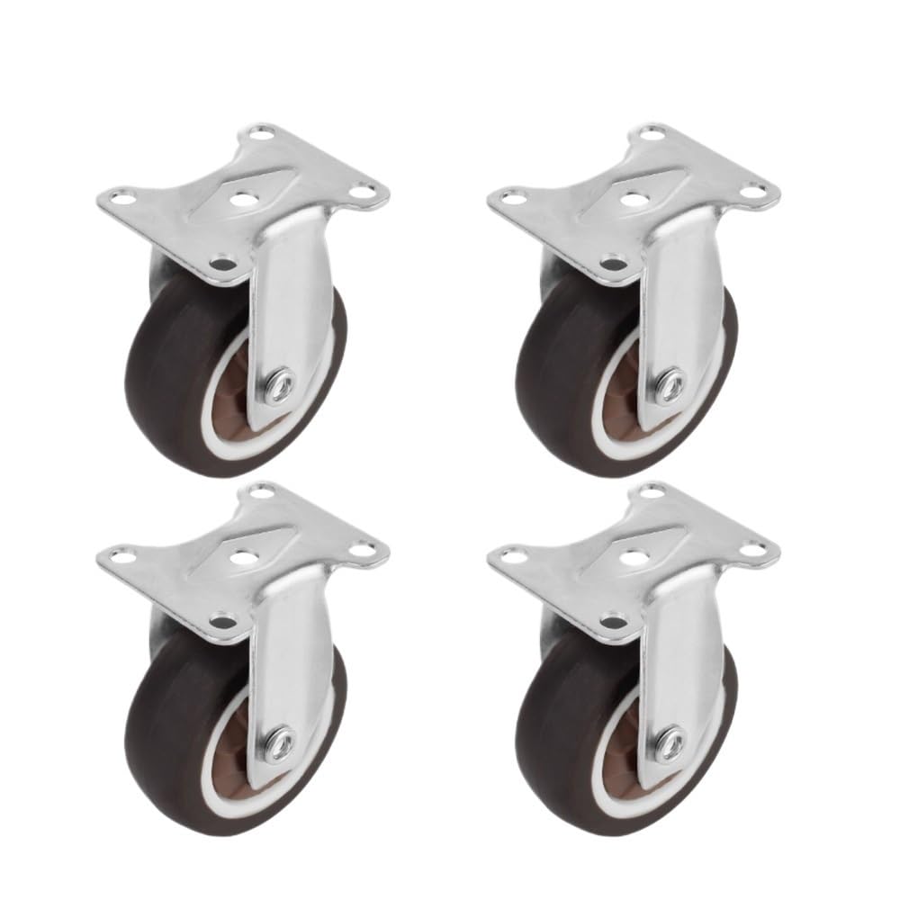 Roulettes pivotantes universelles silencieuses en caoutchouc souple anti-rayures, 4pcs