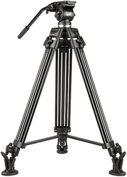 Ikan E-Image 2 Stage Aluminum Video Tripod w/ Fluid Pan/Tilt Head, Maximum Height 63.25, 65mm Bowl, Variable Tilt/Drag, 11lb Capacity EG01A2 - Black