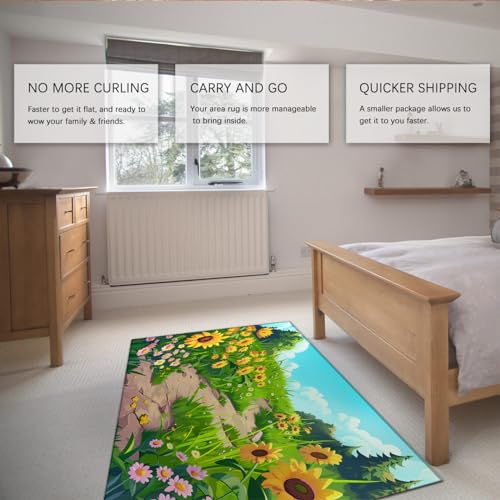 Tapis pour chambre d’enfant lavable 60x120cm et antidérapant
