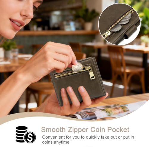 Image of Small Wallets for Women Slim Minimalist Bifold Credit Card Holder