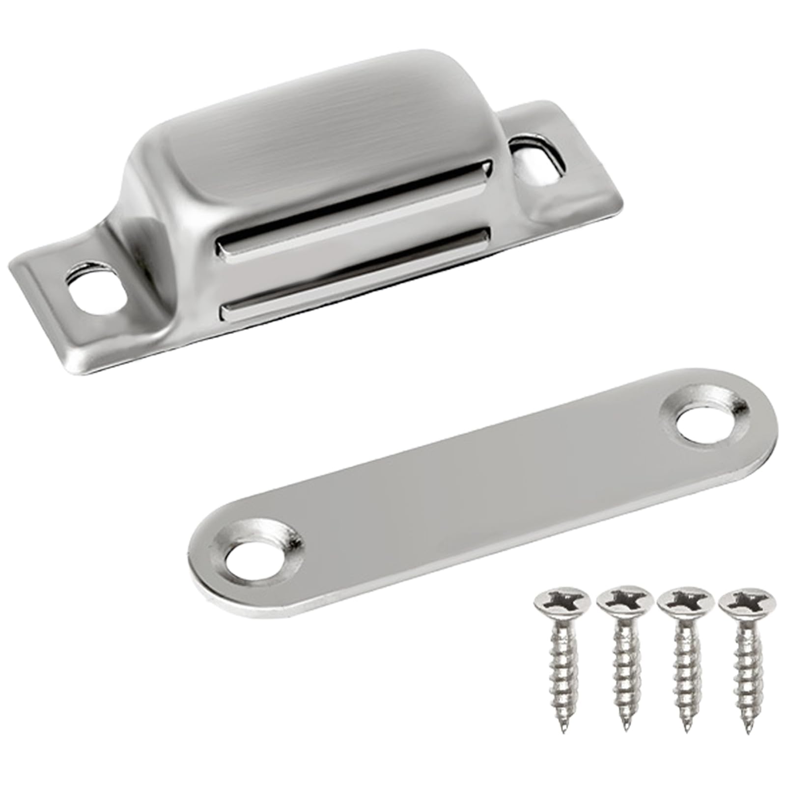 Cupboard Magnets Stainless Steel Door Stop Hardware with Strong Magnet Heavy Duty Door Catch for Wardrobe Heavy Duty Cabinet Latches