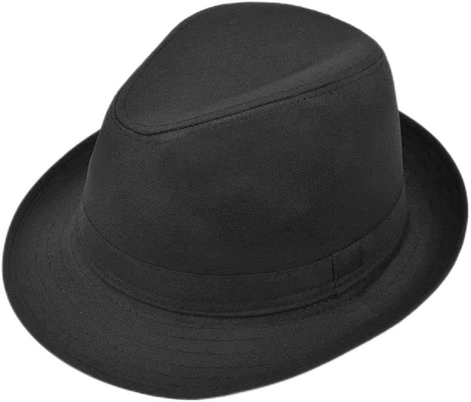 Autumn&Winter Hats for Men Fedoras Top Jazz Plaid Hat Adult Bowler