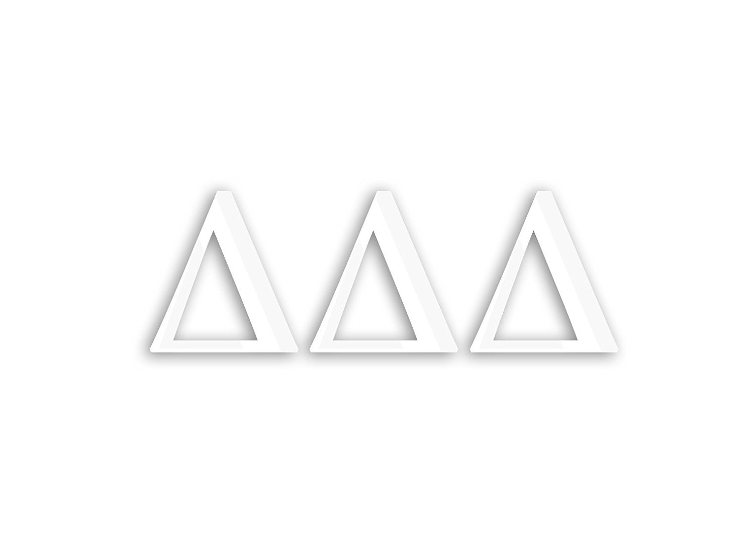 Officially Licensed Delta Delta Delta 8" x 3" Window Decal - White