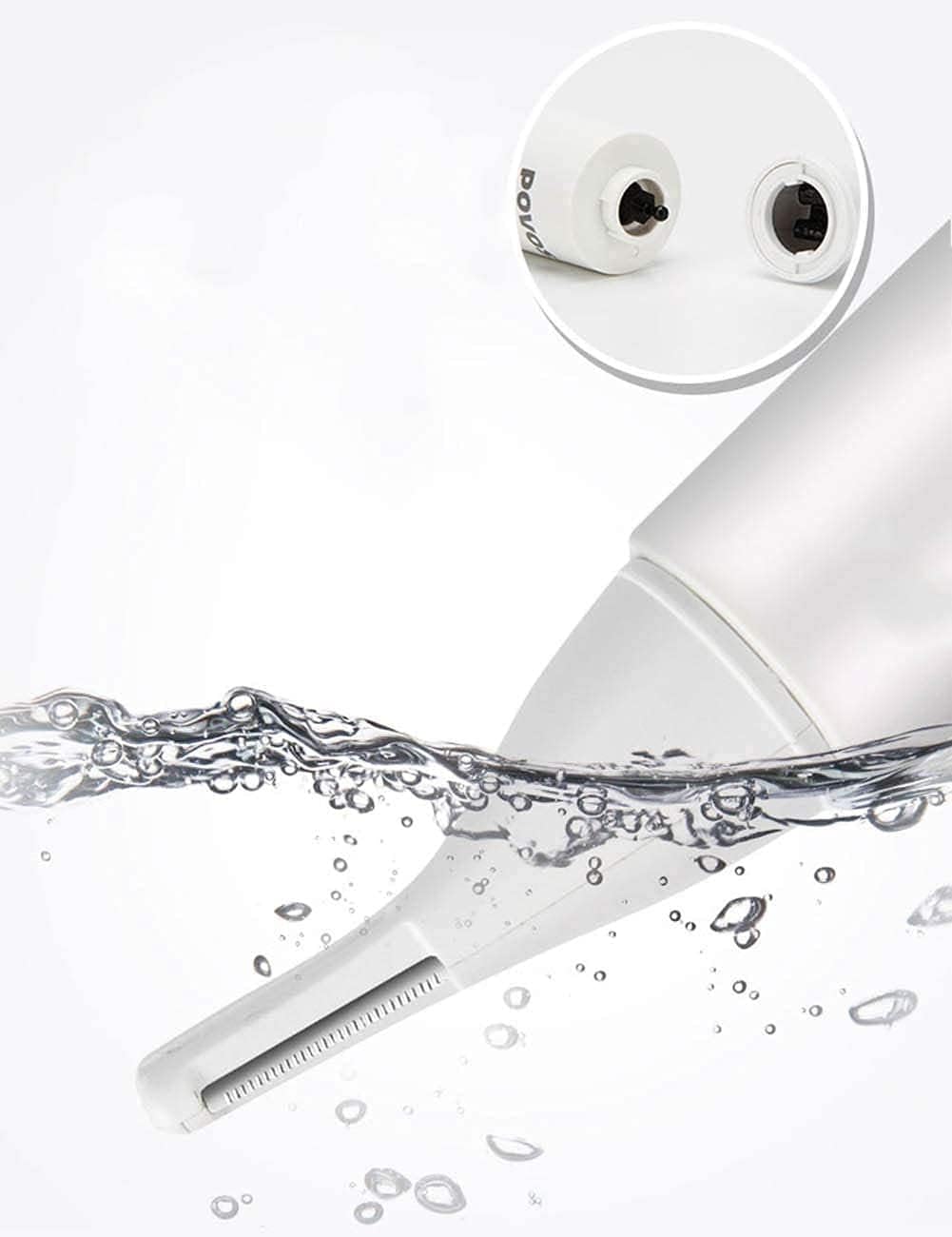 Eyebrow Trimmer for Women, Precision Eyebrow Razor for Women Electric Facial Hair Remover with Comb No Pulling Sensation Painless for Face Chin Neck Upper-Lip