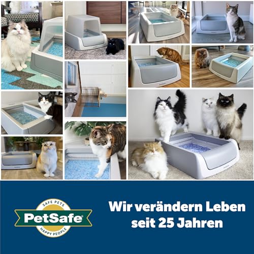 PetSafe ScoopFree Selbstreinigende Katzentoilette mit Haube, Zweite Generation - Automatischer Rechen, Privatsphäre, Gesundheitsmonitor