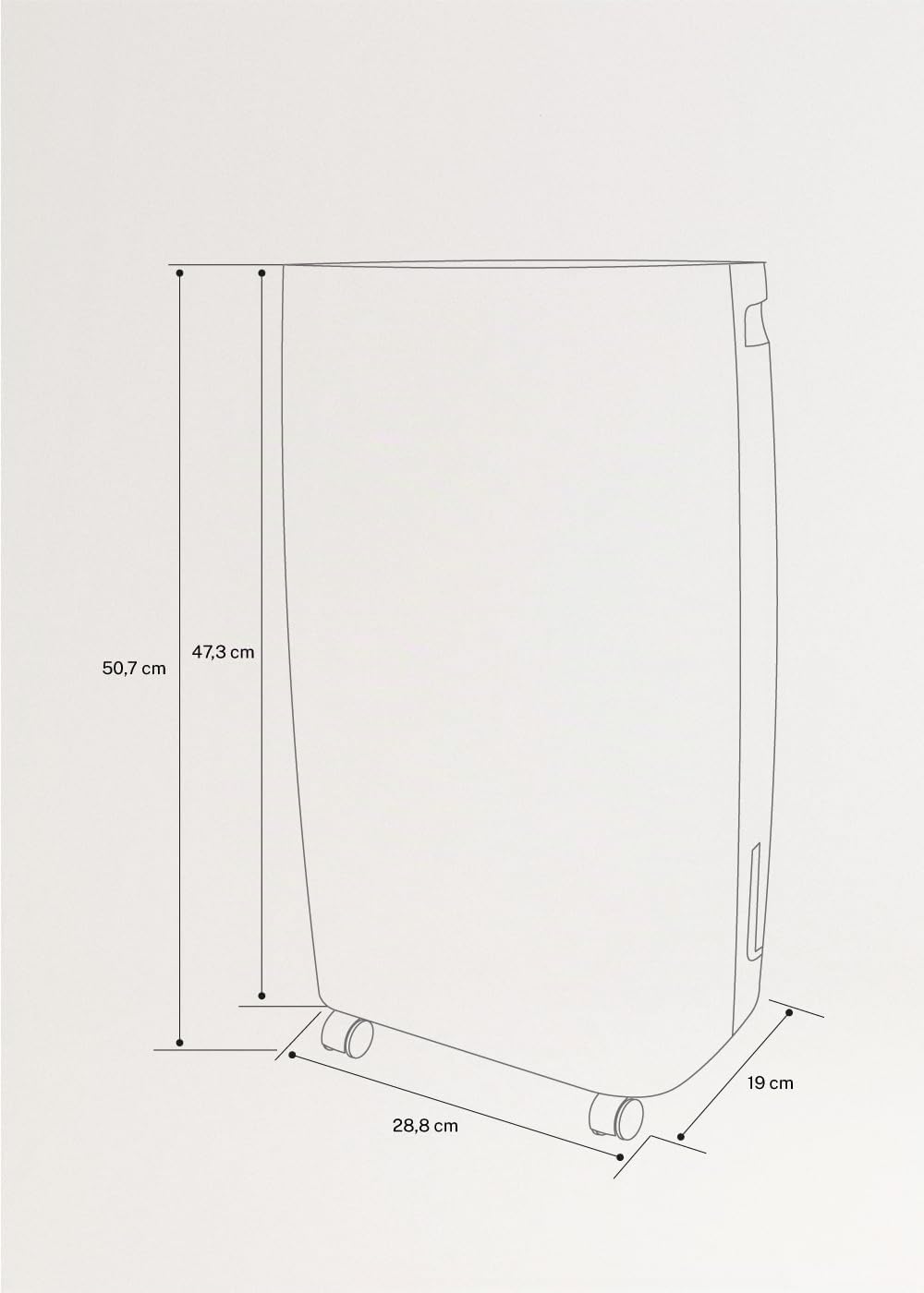 CREATE/Deshumidificador XL CUBIC blanco/Estancias de hasta 40m², filtro de aire lavable, pantalla táctil, reduce un 80% la humedad ambiente, elimina hasta 10 L/día, 220W