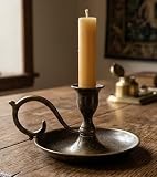 Bugia portacandela in ottone Brunito Stile Francese...
