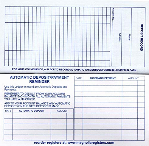 Magnolia Registers 12 Check Registers, 2023-2024-2025, For Personal Checkbook Ledger Transaction Registers Log For Personal Or Business Bank Checking Account, Saving Account, Deposit #TOP3