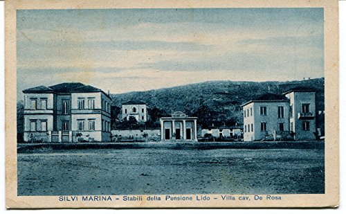 1932 Silvi Marina Stabili della Pensione Lido Guller Teramo dest. Roma FP B/N VG Cartolina Postale