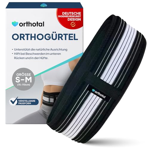 Orthotal Orthogürtel für Ischias und Rückenschmerzen Ischias Gurt ISG Gurt Rücken & Lendenwirbelsäule Bandscheibe Hüftgurt Beckengurt (S-M)