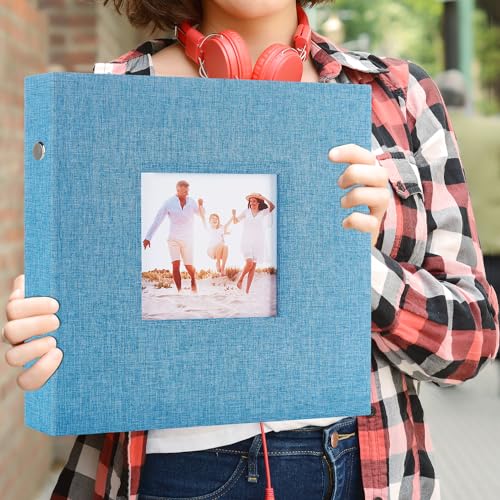 Miaikoe Photo Album 6x4 600 Pockets Slip in Large Capacity Album for Family Wedding Anniversary Linen Album Book Holds 600 Horizontal and Vertical 10x15cm Photos(600 Pockets - Image 3