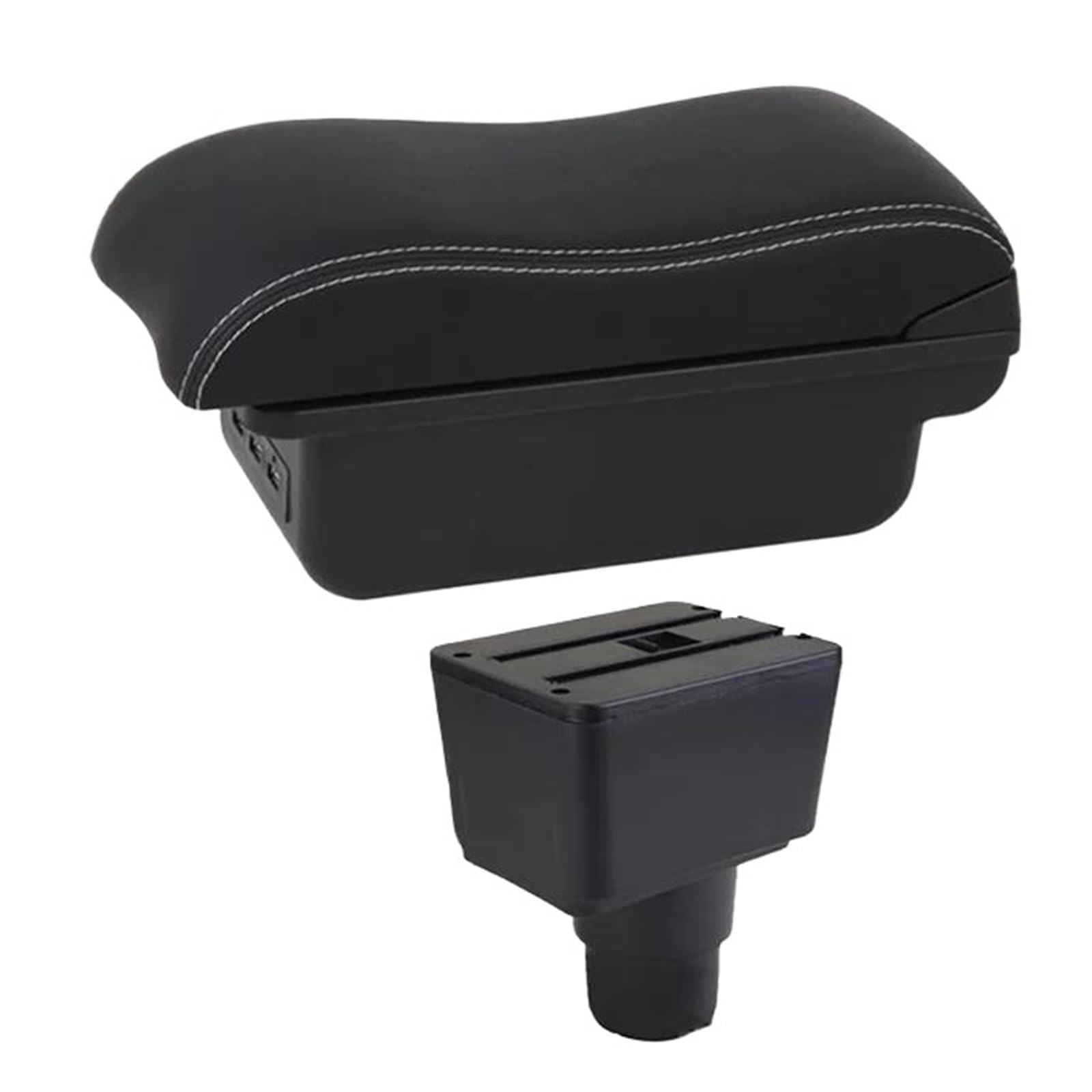 Car Armrest Box Interior Details Retrofit Center Storage Box For Ford For EcoSport 2018 2019 2020 2021 Car Arm Rest Box(C2 Red Line)