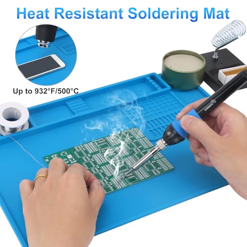 image for STREBITO Soldering Mat Electronics Repair Mat, Silicone Work Mat Heat 