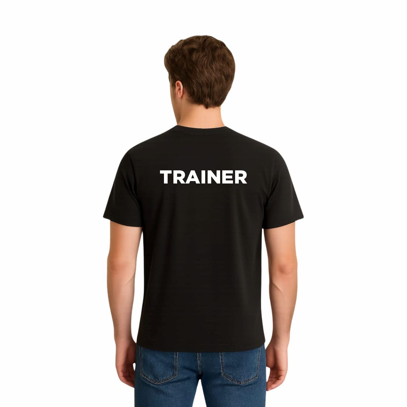Trainer Printed Black Cotton T-Shirt for Men | Stylish Regular Fit Round Neck Casual Wear-picture-43