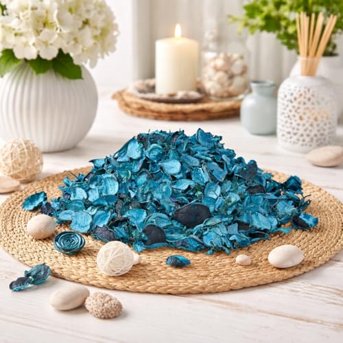 Image of Decorative Vanilla Scented Dried Flowers Home Fragrance Sachet of Petal Potpourri Bags (Blue, 130gm)