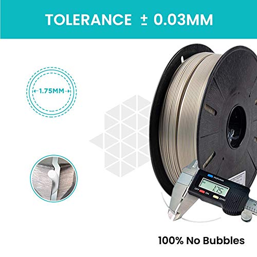 Image of Tesseract Premium PLA + 1.75mm 3D Printing Filament | Dimensional Accuracy + /- 0.03mm | Compatible with Most FDM Printers | 1 KG 3D Printer Filament - PLA Brass (Quantity 1)
