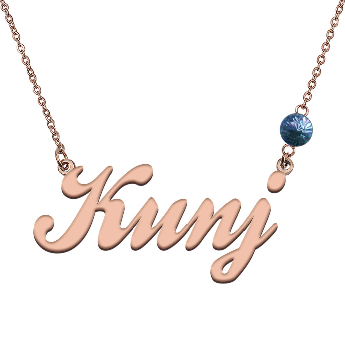 Dainty Custom Initial Name Necklace for Mom Kunj in Gold Silver