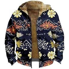 Men's Aztec Print Fleece Hooded Jacket 14
