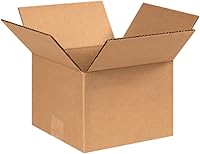 Secure Seal 8x8x6 Pack of 100 Corrugated Cardboard Shipping Boxes - Durable, Recyclable Mailers for Packing & Moving